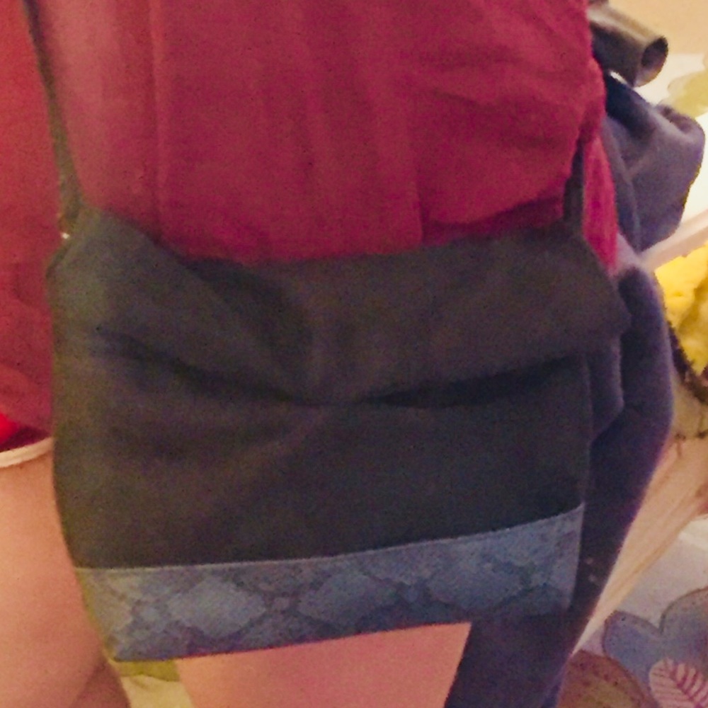 Free people vegan leather & snakeskin bag